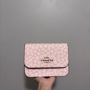 Pink Floral Coach Mini Crossbody Purse